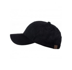 Baseball Caps Women's Butterfly Pattern Faux Suede Adjustable Precurved Baseball Cap Hat - Black - CK17XYY6T9H $13.05