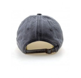 Baseball Caps Embroidered Baseball Cap Denim Hat for Men Women Adjustable Unisex Style Headwear - A-gray - C618ACDNOIG $12.43