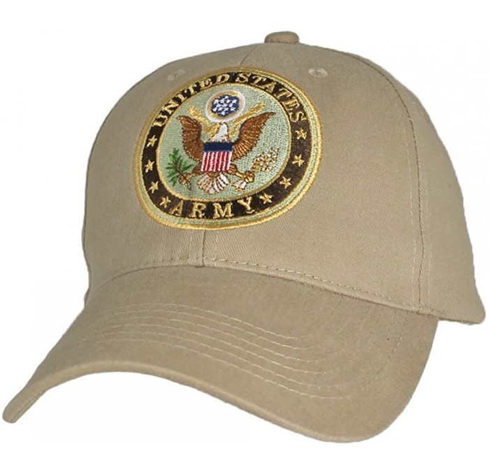 Baseball Caps U.S. Army Insignia Hat / Army Emblem Khaki Baseball Cap - CT12DBUXQ8F $30.93