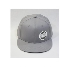Baseball Caps Premium Plain Cotton Twill Adjustable Flat Bill Snapback Hats Baseball Caps - Gray/Gray - CL1229FK1JF $10.34