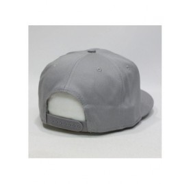 Baseball Caps Premium Plain Cotton Twill Adjustable Flat Bill Snapback Hats Baseball Caps - Gray/Gray - CL1229FK1JF $10.34