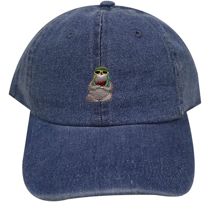 Baseball Caps Sloth Cotton Baseball Dad Caps - Denim - CM185CLR6HM $23.43