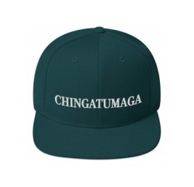 Baseball Caps CHINGATUMAGA Hat (Embroidered Wool Blend Snapback Hat) Chinga Tu MAGA Parody - Spruce - C618ZC9Y3O8 $21.78