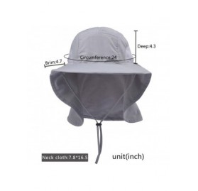 Sun Hats Unisex Outdoor Activities UV Protecting Sun Hats with Neck Flap - Light Gray-3 - C818WMEW8XR $13.92