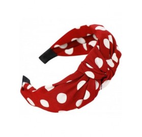 Headbands Hairband- Women Polka Dot Bowknot Headband Hair Head Hoop Hair Accessories for Girls - Red - CT18U4ZYD67 $17.58