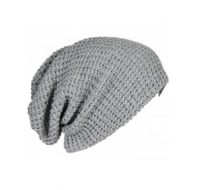 Skullies & Beanies Mens Slouchy Long Oversized Beanie Knit Cap for Summer Winter B08 - Light Grey - CD12H0WK1JR $16.02