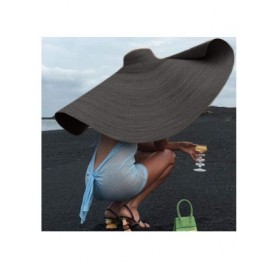Sun Hats 31.4" Inch Huge Sun Hat UPF 50+ Foldable Straw Hats Cover Full Body Beach Hat for Vacation Holiday Outing - CN18WI4K...