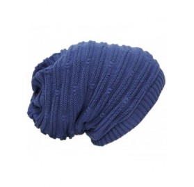 Skullies & Beanies Rasta Stretch Long Beanie Hats - Blue - CT18THAT5S0 $13.63