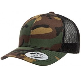 Baseball Caps Custom Trucker Hat Yupoong 6606 Embroidered Your Own Text Curved Bill Snapback - Camo - CQ189DQXSNT $30.81
