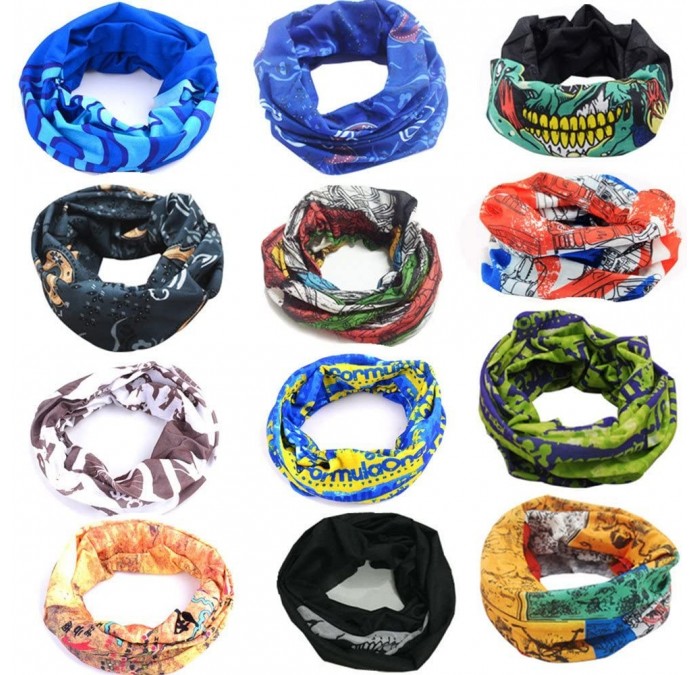 Headbands Multi Purpose Balaclava Motorcycling Activities - 12PCS.Painting - C118TWO5CDU $51.20