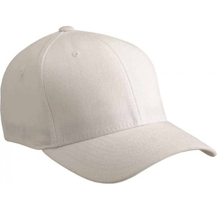 Baseball Caps Premium Original Blank Ultrafibre Fitted Hat Baseball Cap Flex Fit 6530 - White - C511885IF49 $30.42