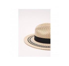 Sun Hats Sun Straw Fedora Beach Hat Fine Braid UPF50+ for Both Women Men - Natural_stardancer - CO196N582L4 $46.30