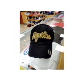Baseball Caps Aguilas Cibaeñas Vintage Hats - Black/Gold Aguilas - CN12NS9BDRF $25.25