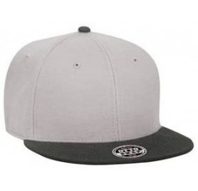 Baseball Caps Custom Snapback Hat Otto Embroidered Your Own Text Flatbill Bill Snapback - Grey/Black Bill - CX187D90R3E $23.36