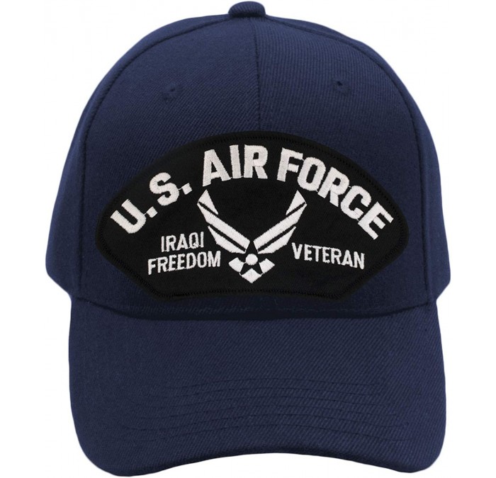 Baseball Caps US Air Force Iraqi Freedom Vereran Hat/Ballcap Adjustable One Size Fits Most - Navy Blue - C418SXSEAO3 $26.19