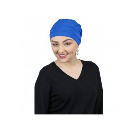 Skullies & Beanies Chemo Cap Bamboo Turban Cancer Headwear for Women Sleep Cap Beanie Hat Head Coverings 3 Seam - Royal Blue ...