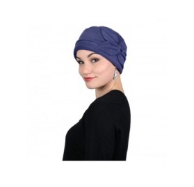 Skullies & Beanies Womens Hat Fleece Beanie Cloche Cancer Headwear Chemo Ladies Winter Head Coverings Butterfly - Indigo Navy...
