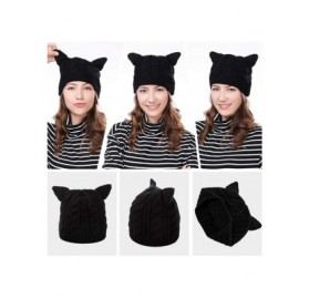 Skullies & Beanies Womens Knit Visor Beanie Newsboy Cap Winter Warm Hat Cold Snow Weather Girl 55-60cm - 68298-black - CG18KY...