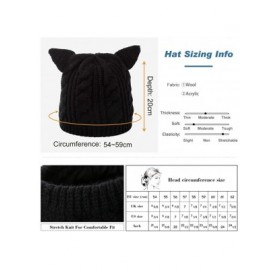 Skullies & Beanies Womens Knit Visor Beanie Newsboy Cap Winter Warm Hat Cold Snow Weather Girl 55-60cm - 68298-black - CG18KY...