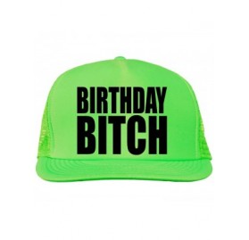 Baseball Caps Birthday Bitch Bright neon Truckers mesh snap Back hat - Neon Green - CP11N2Z9JDB $19.68