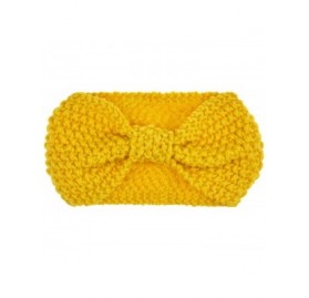 Headbands Crochet Turban Headband for Women Warm Bulky Crocheted Headwrap - Zb 4 Pack Knot A - Gray- Yellow- Red- Darkgreen -...