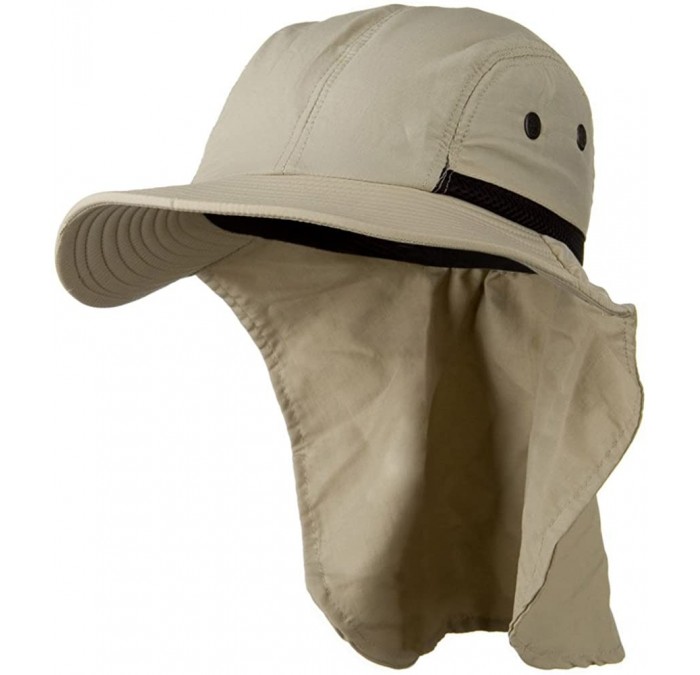 Sun Hats Mesh Sun Protection Flap Hat - Sand - CH110A3WA91 $21.46
