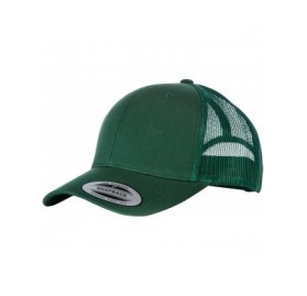 Baseball Caps Flexfit Retro Snapback Trucker Cap - Bottle Green/Bottle Green - C412NTFVRE7 $12.22