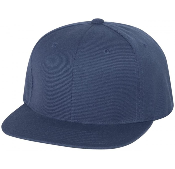 Baseball Caps Flexfit 6 Panel Premium Classic Snapback Hat Cap - Navy - C612D6KE1CF $19.45