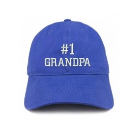Baseball Caps Number 1 Grandpa Embroidered Soft Crown 100% Brushed Cotton Cap - Royal - CH18SO0QUE0 $32.79
