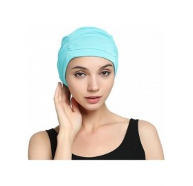 Skullies & Beanies Bamboo Fashion Chemo Cancer Beanie Hats for Woman Ladies Daily Use - Aqua - CM187NR4DZL $12.17