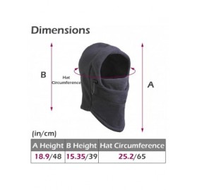 Balaclavas Fleece Balaclava Ski Face Mask Windproof Winter Hat Neck Warmer Snowboard Cycling Hat - Dark Purple - Thicken - CO...