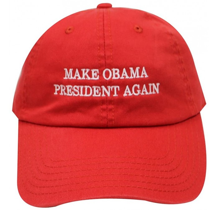 Baseball Caps Make Obama President Again Baseball Caps and Beanies - Red Cotton Caps - C118KR9H7IX $14.16