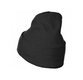 Skullies & Beanies Sally Vegan Warm Winter Hat Knit Beanie Skull Cap Cuff Beanie Hat Winter Hats for Men & Women Black - CW18...