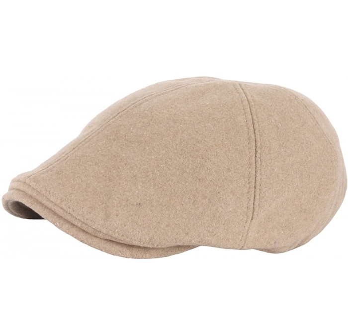 Baseball Caps Wool Warm Fabric Basic Hunting Gatsby Ivy Cap Cabbie Ascot Newsboy Beret Hat - Beige - CC12O55OQ0D $19.37