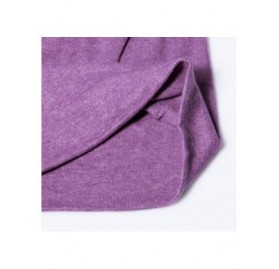 Skullies & Beanies 2 Pack Cotton Slouchy Beanie Hats- Chemo Headwear Caps for Women and Men - Pink/Purple - CM184OZQGHD $19.29