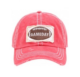 Baseball Caps Baseball Distressed Embroidered Adjustable - Gameday - Coral - CC18YIWS8N3 $18.30