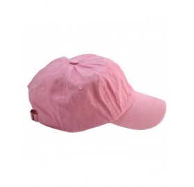 Baseball Caps Unisex Stone Washed Cotton Baseball Cap Adjustable Size - Pink - CQ12NEP4Q7V $13.48