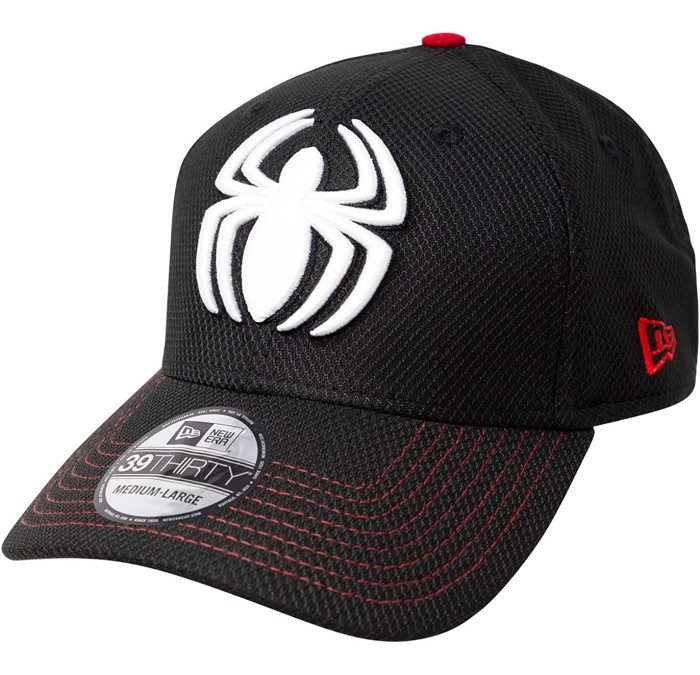 Baseball Caps Spider-Man Stealth Suit Armor New Era 39Thirty Flex Fitted Hat - C518UEN3DW2 $83.23