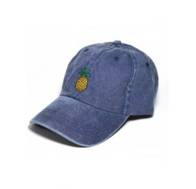 Baseball Caps Pineapple Hat Baseball Cap Polo Style Cotton Unconstructed Hats caps Multi Colors - Navy - CG184XGNK5K $8.80