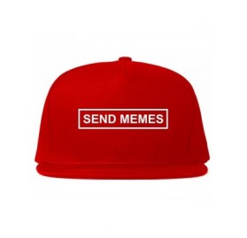 Baseball Caps Send Memes Box Funny Snapback Hat - Red - CY18CZKMZAK $20.04