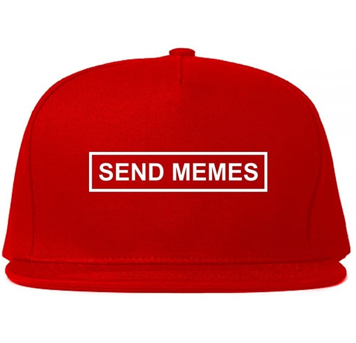 Baseball Caps Send Memes Box Funny Snapback Hat - Red - CY18CZKMZAK $45.38