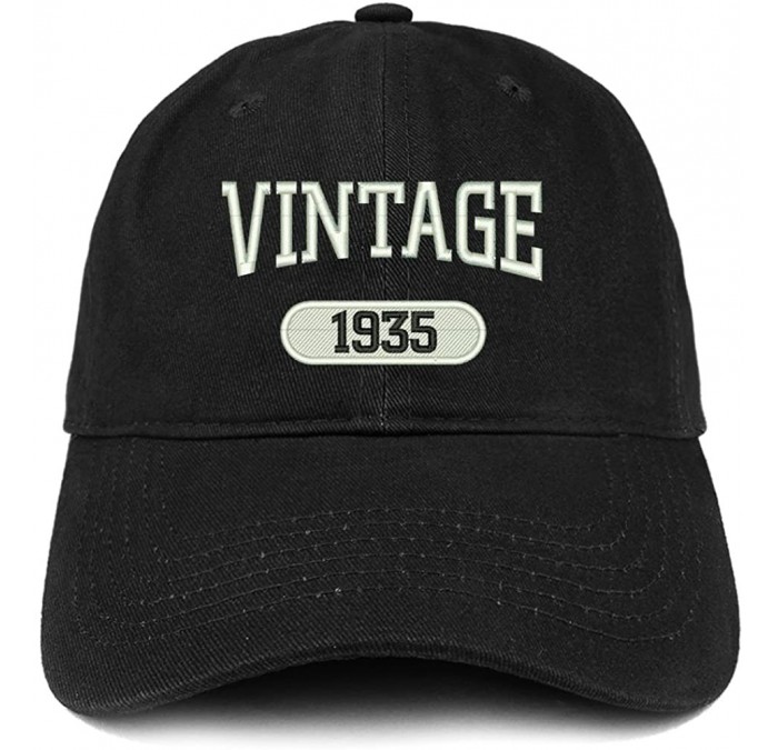 Baseball Caps Vintage 1935 Embroidered 85th Birthday Relaxed Fitting Cotton Cap - Black - CP180ZMD2QM $36.34