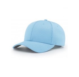 Baseball Caps 414 Pro Mesh Adjustable Blank Baseball Cap Fit Hat - Columbia Blue - CA1873A9R28 $8.90