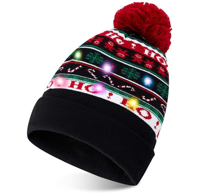 Skullies & Beanies Led Christmas Hat Adult Kids Light Up Warm Cap Xmas Knit Winter Beanie - Multicoloured-20 - C118Y03HA9N $1...