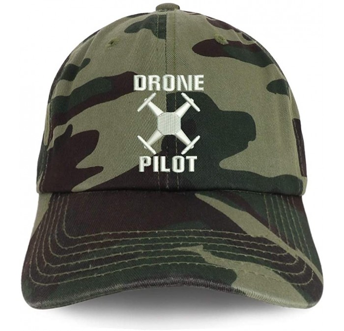 Baseball Caps Drone Operator Pilot Embroidered Soft Crown 100% Brushed Cotton Cap - Camo - C918S37HEW3 $33.03
