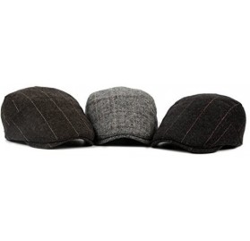 Newsboy Caps Men`s Classic Adjustable Ivy Irish Newsboy Golf Cap Hat - 573 Black - CP189604KLA $22.57