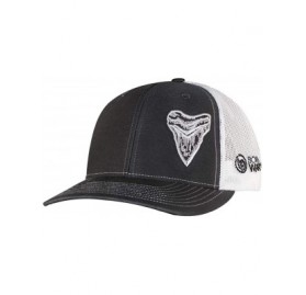 Baseball Caps Megalodon MEG Tooth Trucker Hat - Scuba Dive - Freediving - Spearfishing - Gray - White - CD1802N9OGD $18.90
