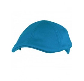 Sun Hats Men's 100% Cotton Duck Bill Flat Golf Ivy Driver Visor Sun Cap Hat - Aqua - CV18QC54SNZ $18.70