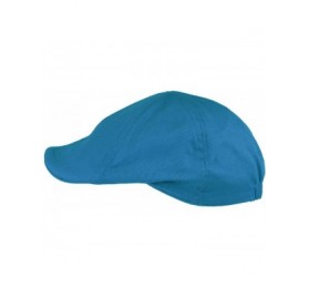 Sun Hats Men's 100% Cotton Duck Bill Flat Golf Ivy Driver Visor Sun Cap Hat - Aqua - CV18QC54SNZ $18.70