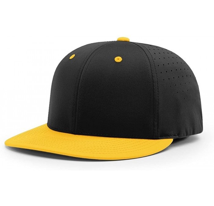 Baseball Caps PTS30 LITE R-Flex PTS 30 FIT Baseball HAT Ball Cap - Black/Gold - CO186XS3EUL $20.07